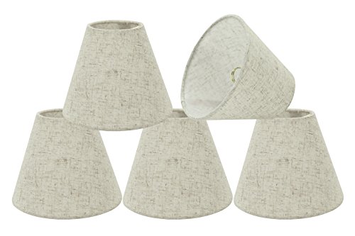 Preisvergleich Produktbild Aspen Creative 32048–2 kleine, gebundenen Empire Form Kronleuchter Wechselrahmen Lampe Lampenschirm Set, beige, 3" X 6" X 5"