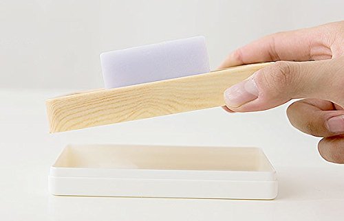 Edle Seifenschale, Plastik Seifenablage mit Abtropfwanne für verbrauchtes Seifenwasser, moderne Seifenunterlage für Bad und Küche, Seifenhalter ausgelegt für Kernseifen und Naturseifen - 6