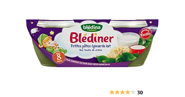 Bledina Blediner 12 Bols Petites Pates Epinards Lait Pour Le Diner De Bebe Des 8 Mois Lot De 6x2 Amazon Fr Epicerie