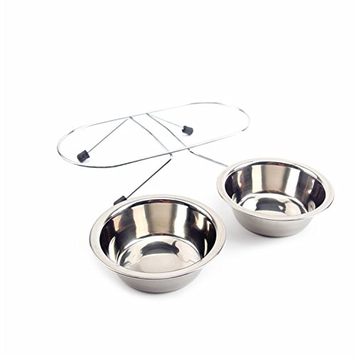 Raised-Pet-Bowls-PYRUS-Elevated-Double-Stainless-Steel-Round-Shape-Food-and-Water-Bowl-Feeder-with-Non-slip-Stand-for-dogs-cats-and-other-animal