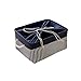 Produktbild Home Essentials Canvas Stoff Faltbare praktische Aufbewahrung Abfalleimer Kinderzimmer Körbe für Schlafzimmer, Schrank, Spielzeug, Wäsche, canvas, Navy Blue (gestreift), Large