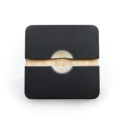 FORMGUT // iPad Ständer Holz, Tablet-halter für iPad Pro, Air 2, Mini 2, 2 Winkel Neigungen, Schreibtisch, Bett oder Boden Halterung // Handmade in Germany (Schwarz Linoleum) - 5