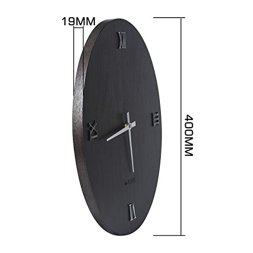 Love-KANKEI Wanduhr, Analog, Schwarz - 7