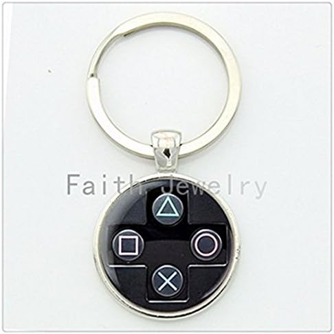 Playstation controller key chain boyfriend perfect gift idea jewelry video game controller pattern keychain