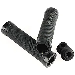 Generic Pair Cycling Lock-on Anti-Slip Bicycle Handlebar Handle Grips for MTB BMX Black