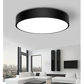 Badlampe Deckenlampe Led Modern Rund Schwarz Leuchten Schlafzimmerlampe