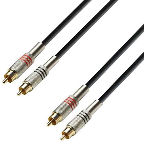 ah Cables 3 Star - Cavo audio, da 2 connettori RCA maschio a 2 connettori RCA maschio, 3 m