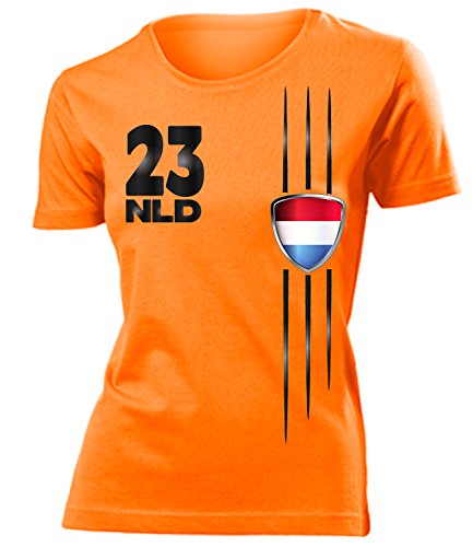 Niederlande Fanshirt 3299 Damen T-Shirt (F-Ora) Gr. XL