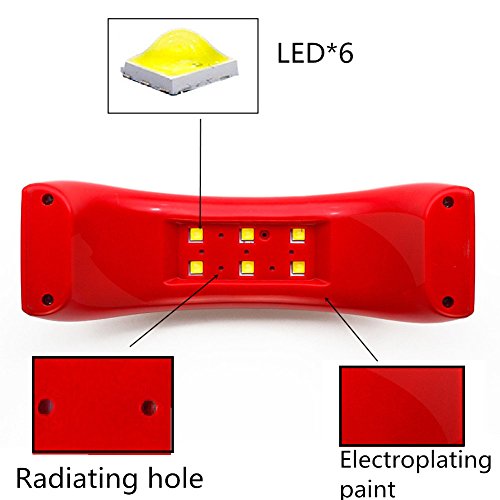 Nagel-Trockner,Professionelle LED-Nageltrockner,CIDBEST® 9W USB Mini Nagel-Trockner-LED-Licht/Lampe für Curing Nagel Trockner Nagel Gel Polnisch Trockner Aushärtungslampe Regenbogen -Lampe für Nagel Kunst Werkzeuge ,Top Qualität - 4