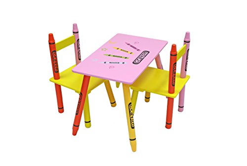 Bebe Style Childrens Wooden Table and Chair Set , Pink