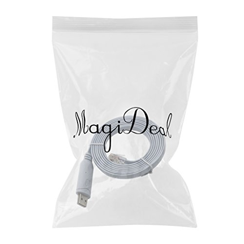 MagiDeal 1.8M USB – RJ45 Konsolenkabel Stecker auf Buchse für Cisco Router - 2