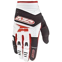 Axo - Guante Padlock, talla S, color blanco/negro/rojo