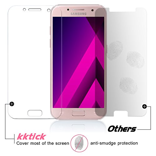 Samsung Galaxy A5 (2017) Schutzfolie, KKtick Displayschutz für Samsung Galaxy A5 (2017) 5.2 Zoll temperiert Transparent Ultra Klar Film folie Displayschutzfolie (1 PCS) - 2