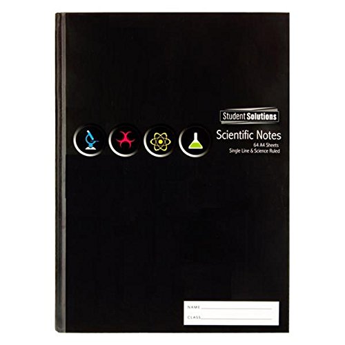 1x Student Solutions Scientific Notes Book Graph &amp; Lined Pages A4 Hardback 37341