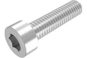 SECCARO cylindrisk skruv M5 x 20 mm, rostfritt stål V2A VA A2, DIN 912 / ISO 4762, sexkantshylsa, helgängad, 20 stycken