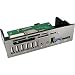 Produktbild INLINE 13,3cm 5,25Zoll Frontpanel Cardreader mit Audio 1x USB 3.0 1x eSATA 6x USB 2.0