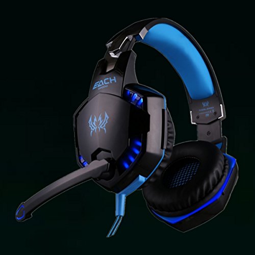 PC-Gaming-Headset/Kopfhörer, In-Ear-Stereo-Headset (3,5 mm Klinke, USB-Anschluss, kabelgebunden, komfortabel, Kopfhörer mit Mikrofon, 50 mm Treiber, für PC-Gaming/iPad/Tablet/Laptop) - 2