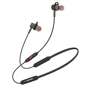 Lumiford Maximus N60 Wireless in-Ear Earphones with Bluetooth 5.0, 20-Hour Battery Life, 10mm Drivers for Strong Bass, IPX5 Sweat & Water Resistant (Metallic Gold)