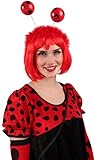 Marienkäfer Kostüm in schwarz-rot für Damen | Gr. 34 | 2-teiliges Käfer Kostüm für Damen | Plüsch Kostüm für Frauen | Tier Plüsch Kostüm für Karneval -