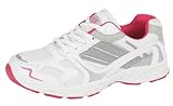 Ladies Womens Pink White Gym Running Trainers Shoes Size 3-9 (5)