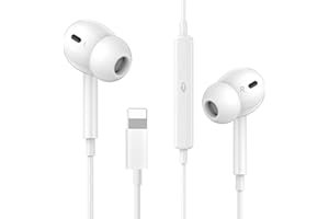 UCGOU Auriculares para iPhone con Aislamiento de Ruido Soporte Control de Volumen de Llamadas,Cascos iPhone 13,Compatible con iPhone 14/14Pro/14/13/13 Pro/13 Pro Max/12/12Pro Max/11/SE/XR/X/XS Max/7/8/8Plus