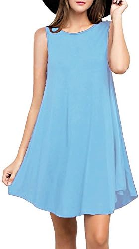 YYWING Women's Short Long Sleeve Casual Loose T-Shirt Dress