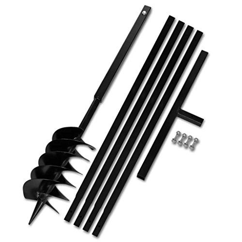 mewmewcat Bêche et tarière Manuelle 150 mm avec Rallonge 5 m