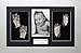 Large / Twins Baby Casting Kit, 14.5x8.5" Silver Frame, Black 4 hole mount, Silver metallic paint by BabyRice