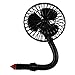 Produktbild TangGuy Mini-Elektroauto-Ventilator-lärmarmes Auto 360 Grad-drehende Justierbare abkühlende Sommer-Versorgungsmaterialien 12V Fahrzeug-Ventilator - Schwarzes