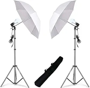 CAMROLITE Studio Home Umbrella Stand Setup (Single Holder with Bulb kit Set of 2)