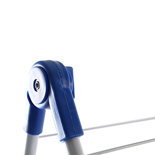 Axentia 251503 Scherenwäschetrockner weiss beschichtet, Platzsparwunder Wascheständer, Wäschetrockner perfekt für die kleine Wäsche oder Singlehaushalt, leicht verstaubarer Scherenwäscheständer, 10 m Trockenlänge, 180 x 55 x 93 cm, leicht zu montierender Trockner für Wäsche - 5