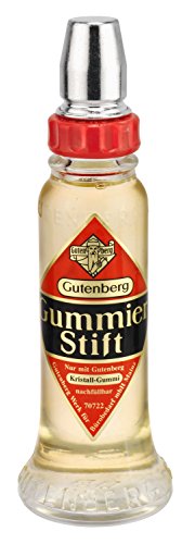 Gutenberg 70728 Kristall Gummi Klebestift, Glasflasche, 56g