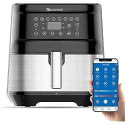 Proscenic T21 friteuse à air,Application et Alexa,friteuse électrique sans huile 5.5L,avec Écran Tactile LED,Fonction de combinaison.
