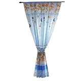 Kinderzimmer Vorhänge Gardinen 2er SET 155 x 155 cm Dekoschal mit Zierband und Stern, Farbe: Bärchen Blau, Größe: ca. 155×155 cm - 4