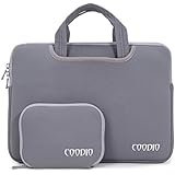 Coodio® Universal 11.6 inch Laptop Sleeve Bag Case Pouch Carrying Handbag Briefcase + Accessory Bag for Apple Macbook Air 11, Chromebook 11 (Fit all 11.6 inch ultrabook laptop) - Colour Gray