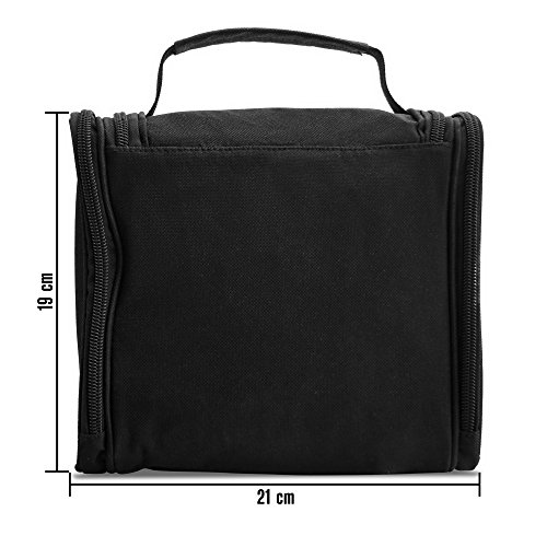 Kleiner Premium Kulturbeutel zum Aufhängen | Kompakte Reise-Kulturtasche für Frauen & Männer | Wasserresistente Waschtasche mit vielen Fächern | Handliche Kosmetiktasche mit Henkel - 5