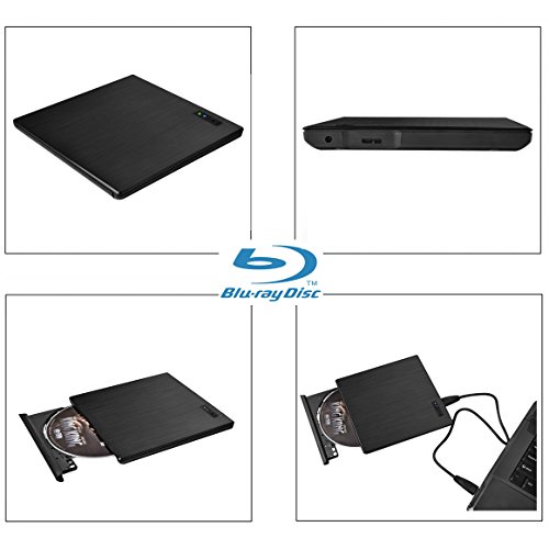 VersionTech USB3.0 Externe Optische Laufwerke, DVD-RW, CD-RW Laufwerk Brenner Superdrive für Apple Mac Macbook Pro und Laptop (Schwarz) - 6