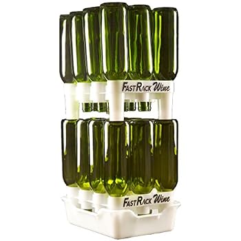 FastFerment FastRack12 Flaschentrockengestell – Weiß, Spülmaschinenfest, Für Wein- & Bomberflaschen