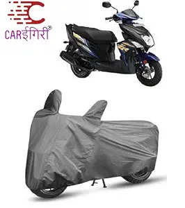 Carigiri Grey Bike Cover for Yamaha Cygnus Ray ZR(Triple Stitched,Mirror Pockets,UV Resistant,Dustproof)
