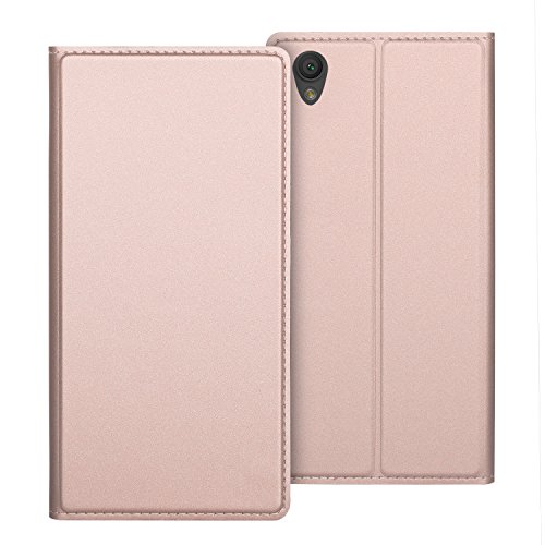 Sony Xperia L1 HÃ¼lle, IVSO Hohe QualitÃ¤t Advanced Shock Absorption Technology Case Folio Tasche Cover fÃ¼r Sony Xperia L1 Smartphone (Rose Gold)