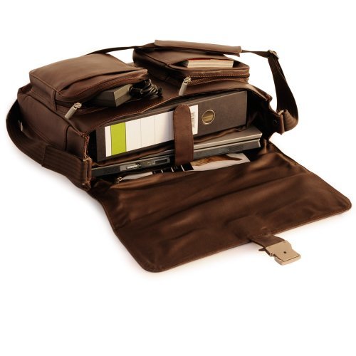 Elegante Aktentasche Größe L / Laptoptasche bis 15,6 Zoll, aus Nappa-Leder, für Damen und Herren, in verschiedenen Farben, Jahn-Tasche 750 - 3