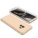 Produktbild MMPENG Handyhülle Kompatibel mit Samsung Galaxy S8, 360 Grad Schutzhülle PC Gehäuse und Folie Stoßdämpfung Handy Hülle Kratzfeste Full-Cover Case 3 in 1 Schutztasche-Gold (MEHRWEG)