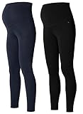 2 Set Damen Umstandsmode Leggings Umstandsleggings Umstands- Leggings Strumpfhosen Leggins