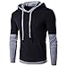 Produktbild Herren Kapuzen Sweatershirt, JiaMeng Herren Herbst Winter Langarm Patchwork Top Jacken einfarbig Kordelzug Kapuzenpullover, Weihnachten Kostüme
