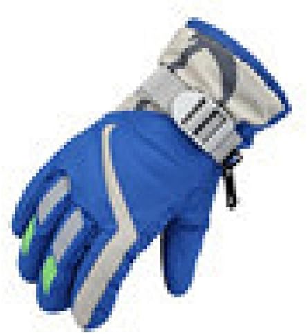Jeoy Children Winter Ski Gloves, Boys Girls Winter Waterproof Thermal Ski Gloves Snowproof Gloves for Skiing, Hunting, Mountain Bike, Outdoor Sports (Blue)