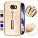 Produktbild COOVY® Cover für Samsung Galaxy A5 SM-A520 / SM-A520F (Model 2017) Bumper Case, Doppelschicht aus Plastik + TPU-Silikon mit Halteschlaufe, Standfunktion | Farbe Gold