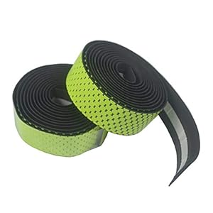 SHIJING 1Pair Gradient Bike Handlebar Tapes Bicycle Cork Handlebar Tape Wrap+2 Bar Plug PU Road Bike Tapes Non-slip Bicycle Accessories,6