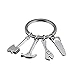 Produktbild dylandy Key Ring kette Creative Schraubendreher Schlüssel Hammer Schlüsselanhänger Metall Werkzeug Schlüsselanhänger Halter Clip Anhänger für Vater Dad Herren (Wenn Dad Can 't fix it No One Can), Legierung, a, 2.5*2.5*2.4*2.3cm