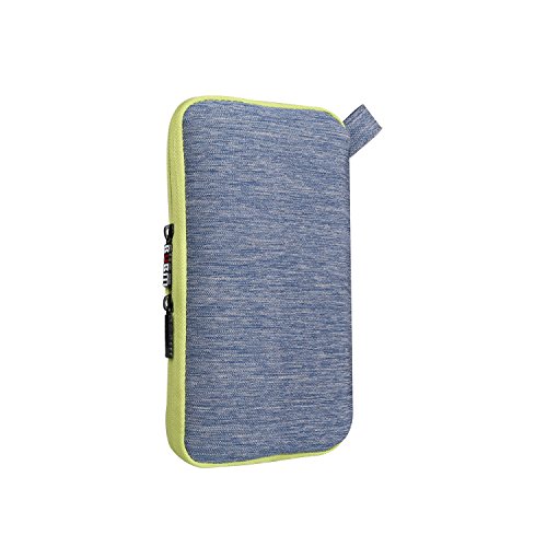 BUBM Organizer Tragetasche USB-Speicherstick Karte Bewahrungstasche für Elektronische Zubehöre Reise Organisasor Tasche mit Griff (Klein, Blau) - 2