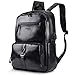 Produktbild Rucksack Herren, Bageek Laptop Rucksack 15,6 Zoll PU Leder Rucksack Männer mit USB-Schnittstelle Daypack Herren Rucksack Schwarz Wasserdicht Vatertagsgeschenkeb